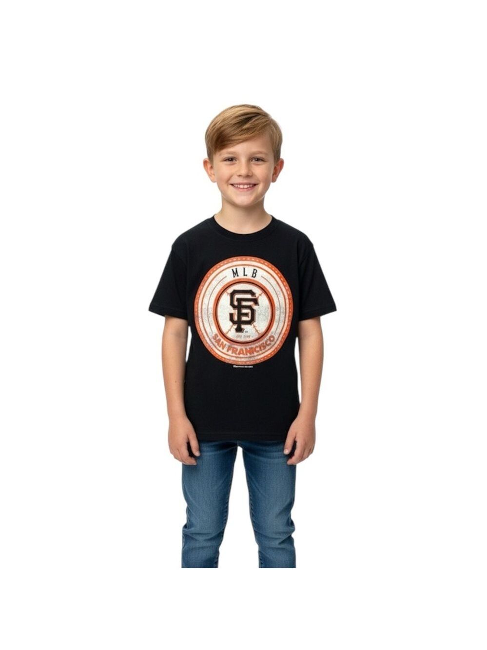 Stitches Unisex Kid’s Size M MLB San Francisco Giants Black Graphic T-Shirt